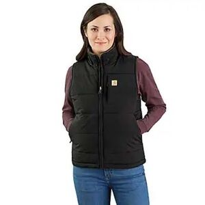 Carhartt Women’s REVERSIBLE Montana Black Puffer Vest w/sherpa lining sz XXL